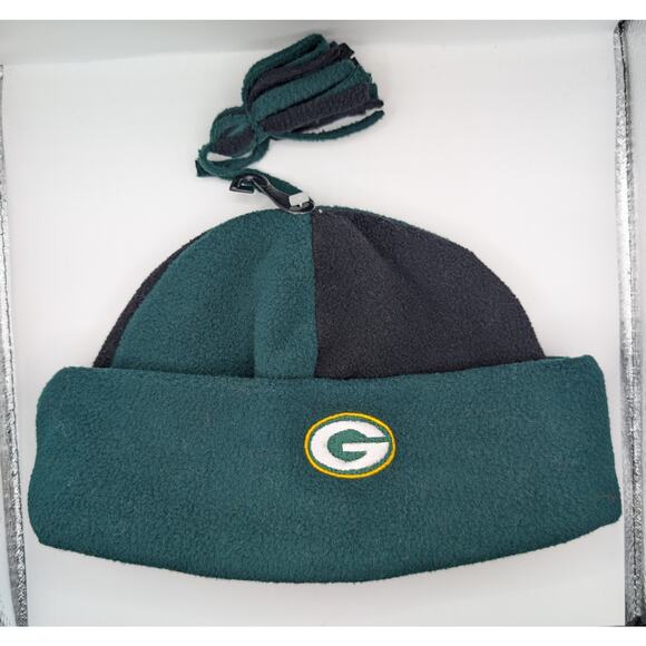 Green Bay Packers Beanie Hat NFL Licensed Fleece Cap with Tassel Green & Black - Picture 1 of 2